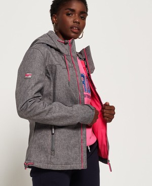 Superdry Hooded SD-Windtrekker Női Kabát Szürke/Rózsaszín | LBSRF5279